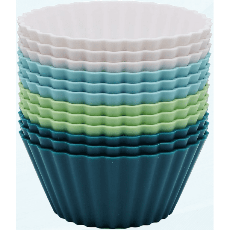 Large Silicone Baking Cups, 12 Pack Reusable Cupcake Liners, Jumbo