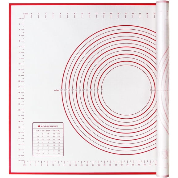 Large Silicone Baking Mat, 32" x 24" Pastry Mat Baking Mats Silicone for Rolling Out Dough Non Slip, Dough Mat Pie Crust Rolling Mat Fondant Mat Oven Liner with Measurement