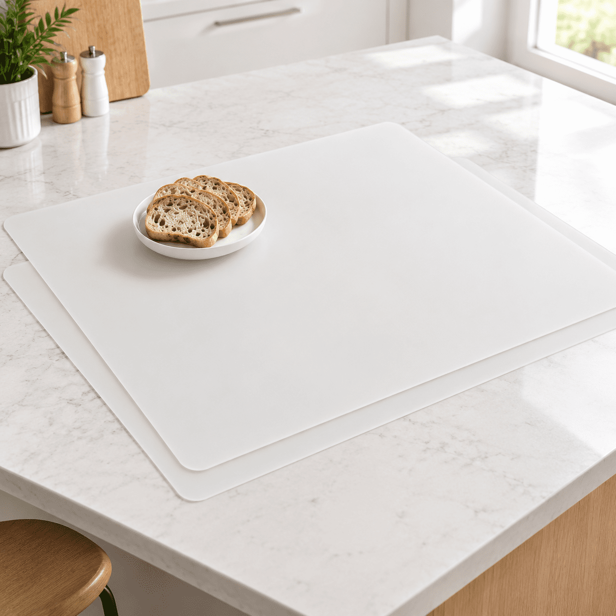 Large Silicone Countertop Protector Mat, Translucent, 48