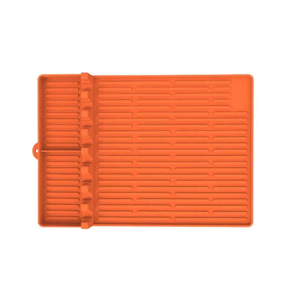 Large Silicone Griddle Tools Mat with Pad - 16x11.5 Inch Heat-Resistant Utensil Holder for BBQ Grill & Kitchen Countertop - Non- Spatula Mat for Cooking Accessories