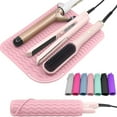 thumbnail image 1 of Large Silicone Heat Resistant Mat, Portable Travel Hot Hair Tools Holder Pad for Curling Iron, Flat Iron, Hair Straightener and Other Styling Tools(8.58" x 6.22"), 1 of 5