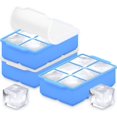 thumbnail image 2 of Urban Essentials Jumbo Reusable Plastic Ice Cubes – 12 Pack, Clear Square, Quick Freeze 2 of 4