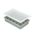thumbnail image 1 of Large Silicone Ice Cube Tray with Lid - 15-Cube Flexible Ice Maker Molds for Easy Ice Release, Stackable Design, Prevents Spills & Freezer Odors - Ideal for Water, Juice & Infused Drinks Gray, 1 of 6