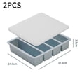 thumbnail image 1 of Large Silicone Ice Tray Mold with Cover, 4-Grid Strip Design for Freezing Soup, Broth, Sauce, Easy Release and Demold, 1 of 7