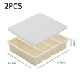 thumbnail image 1 of Large Silicone Ice Tray Mold with Cover, 4-Grid Strip Design for Freezing Soup, Broth, Sauce, Easy Release and Demold, 1 of 7