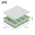 thumbnail image 1 of Large Silicone Ice Tray Mold with Cover, 4-Grid Strip Design for Freezing Soup, Broth, Sauce, Easy Release and Demold, 1 of 7