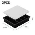 thumbnail image 1 of Large Silicone Ice Tray Mold with Cover, 4-Grid Strip Design for Freezing Soup, Broth, Sauce, Easy Release and Demold, 1 of 7