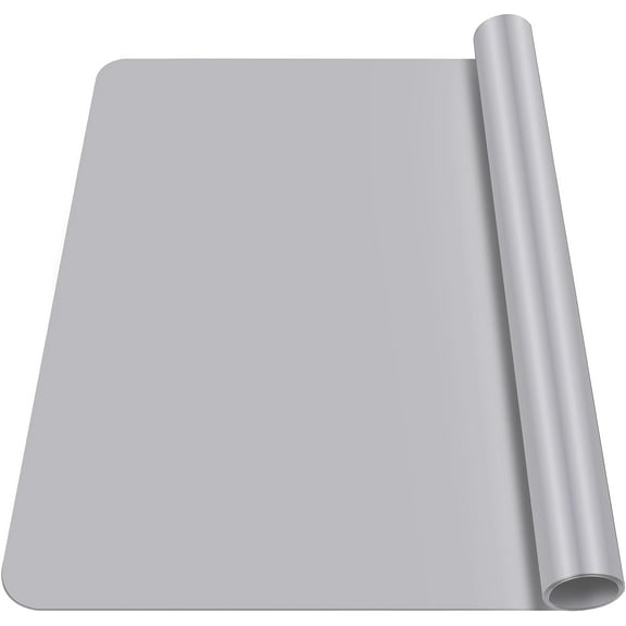 Large Silicone Mat for Crafts, 23.4" x 15.6" Silicone Sheet for Resin Molds, Clay Mat, Paint Mat, Pastry Mat, Placemat, Silicone Mat for Epoxy Resin, Nail Art, Glitter Tumbler Making, Gray