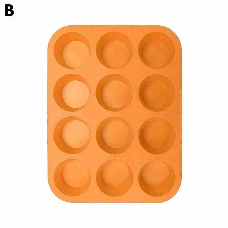 2x 6 SILICONE LARGE MUFFIN YORKSHIRE PUDDING MOULD CUPCAKE BAKING TRAY  BAKEWARE