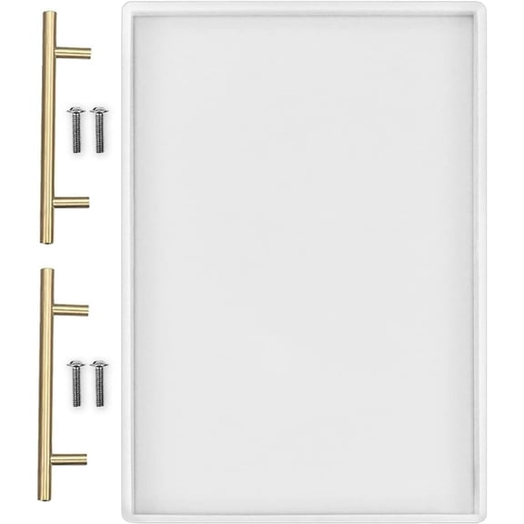 Large Silicone Rectangle Tray Mold with Handles, Flat Casting Mold for Epoxy , 12 x 8 Inch