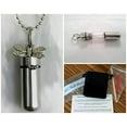 thumbnail image 1 of Large Silver Dragonfly Cremation Urn Necklace - Includes Velvet Pouch &amp; Fill Kit, 1 of 1