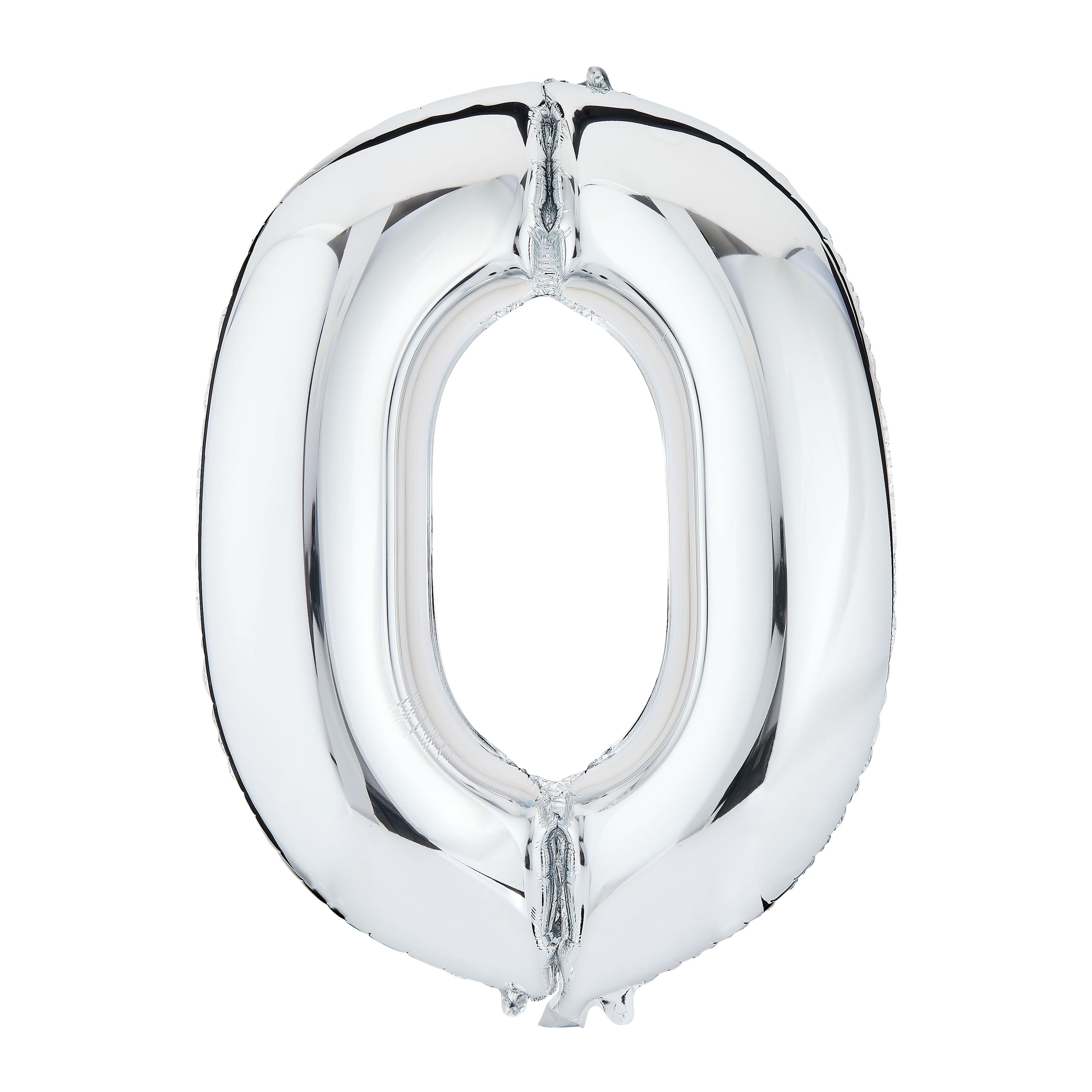 35" Silver Number 0 Foil Balloon, by Way To Celebrate
