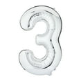 thumbnail image 1 of 34" Silver Number 3 Foil Balloon, by Way To Celebrate, 1 of 5