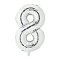 thumbnail image 1 of 34" Silver Number 8 Foil Balloon, by Way To Celebrate, 1 of 5