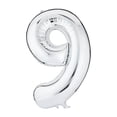 thumbnail image 1 of 34" Silver Number 9 Foil Balloon, by Way To Celebrate, 1 of 5