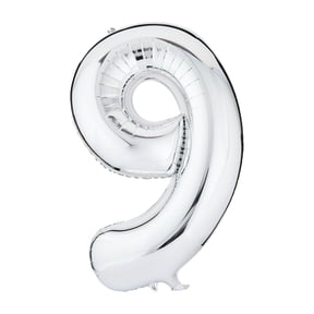 34" Silver Number 9 Foil Balloon, by Way To Celebrate
