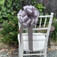 thumbnail image 1 of Large Silver Pull Bows with Long Tulle Tails - 9" Wide, Set of 6, Christmas, NYE, Wedding Pew Bows, Aisle Decor, Anniversary, Reception, Birthday, Fundraiser, School Dance, Graduation, 1 of 8