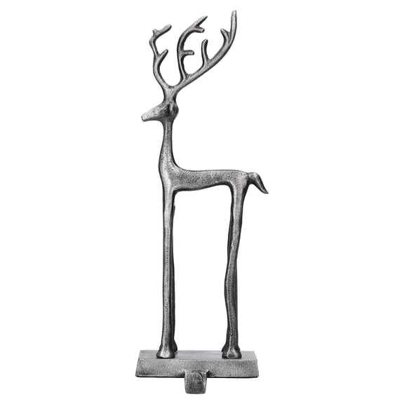 Large Silver Reindeer Christmas Stocking Holder, 14 in, by Holiday Time