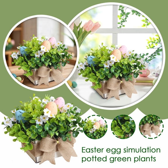 Large Simulated Easter Egg Garden Ornaments – Durable Fake Egg Crafts,Outdoor Garden Decor,Spring Landscape Accent & Holiday Yard Display