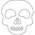 thumbnail image 1 of SHAPES ETC.  Large Single Color Cut-Out - Skull, 1 of 1