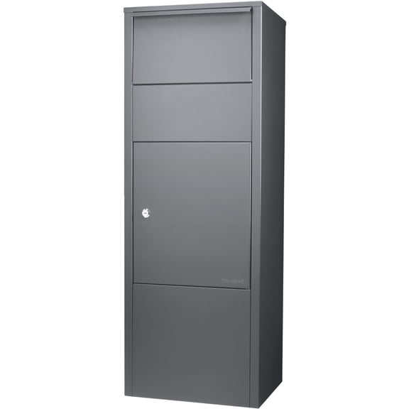 Large Single Compartment Locking Parcel Drop Box,Anti-Theft Lockable Package Steel Delivery Boxes for Outside, Porch, House, Curbside