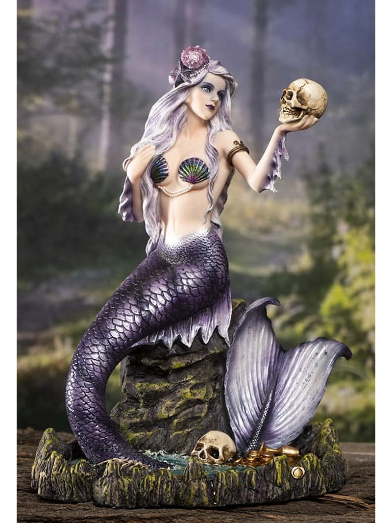 Large Sirens of The Seas Necromancer Gothic Mermaid Holding A