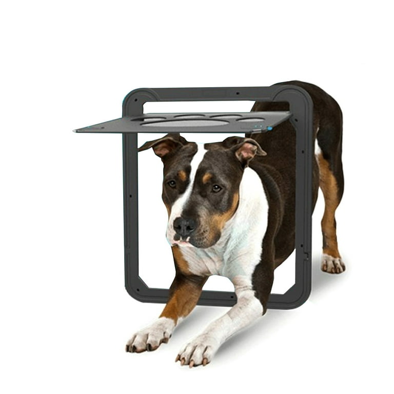 Screen door with large dog door built in clearance