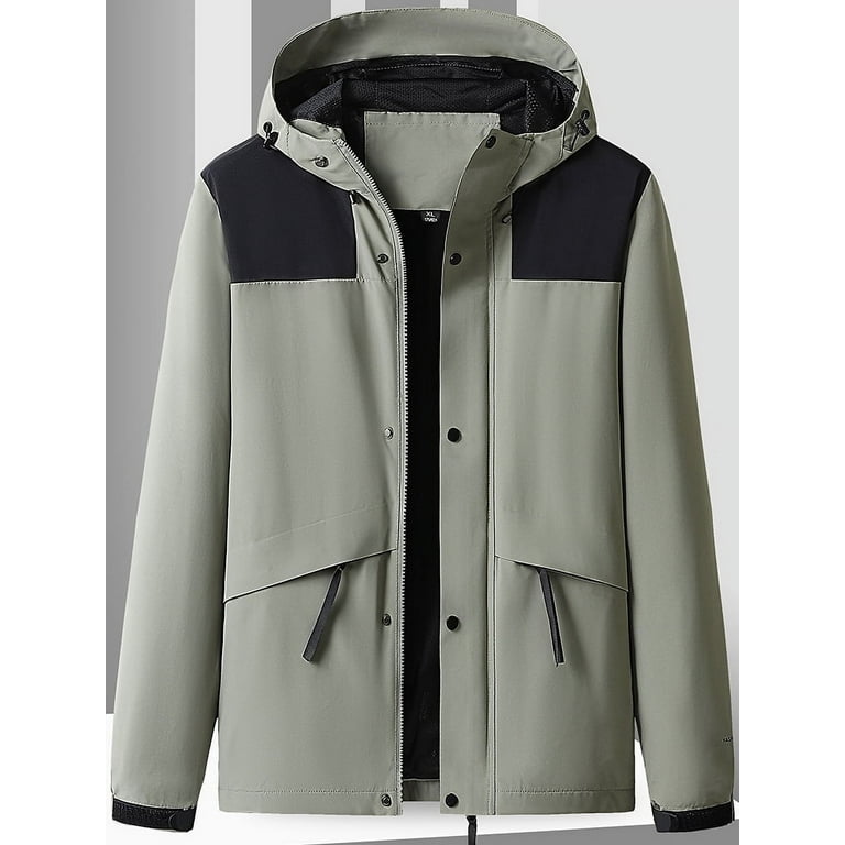 Large Size 9xl 8xl 7xl Men Waterproof Jacket Coats Hooded Outdoor Windproof Yellow Big 6xl 5xl Breathable Causal Windbreaker Walmart