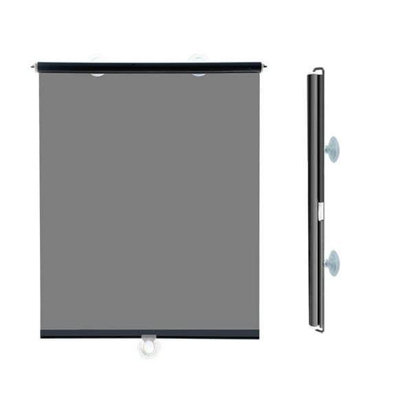 Large Size Adjustable 39-59 Inch Stretchable Roller Blinds for Sun Protection & Heat Insulation - UV Shield Window Coverings for Kitchen Bathroom Office Car Interior & Vehicle Windows