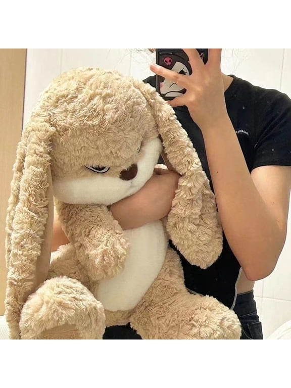 Large Size Angry Rabbit Plush Toy Cute Animal Plushie Doll Kawaii Stuffed Soft Toys Model Room Decor Birthday Gifts
