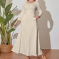 thumbnail image 1 of Large Size Bisque Yellow Long Sleeved Dress Women Dress for Parties Elegant Chic Evening Dresses, 1 of 7