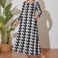 thumbnail image 1 of Large Size Black And White Ripple Long Sleeved Dress Women Dress for Parties Elegant Chic Evening Dresses, 1 of 7