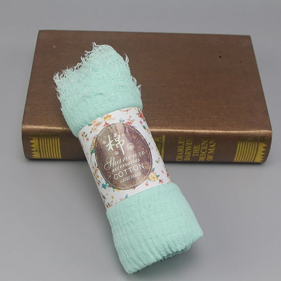 Large Size Breathable Cotton Scarf, Headkerchief Muslim Head Neck Headwear, Wrap Shawl Made Of Cotton And Linen, Green One Size, Size One Size