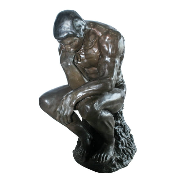 Large Size Bronze Replica of The Thinker by Rodin Sculpture 55" x 33" x 69"H
