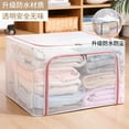 thumbnail image 1 of Large Size Clothes Storage Box Household Transparent Clothing Closet Folding and Finishing Box Dormitory Cabinet Storage Box Basket Organizer Bag, 1 of 8