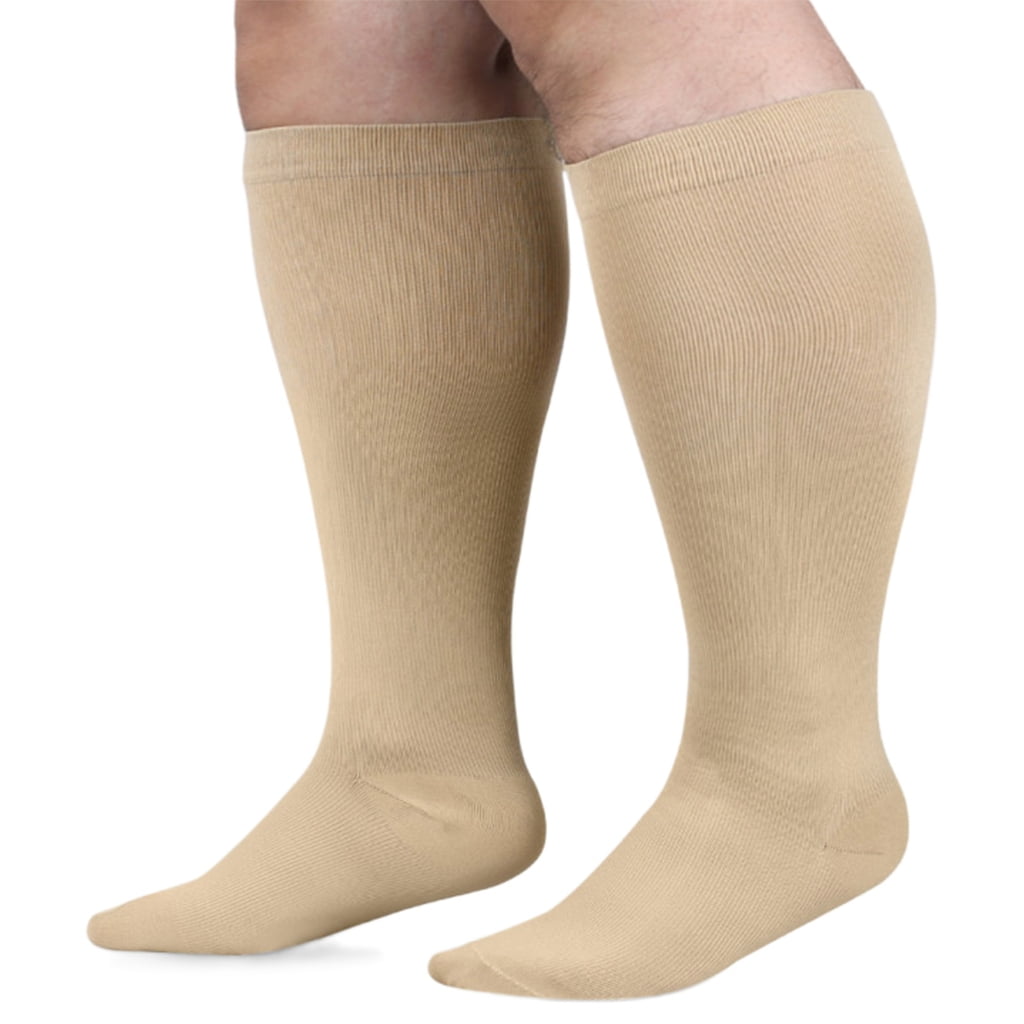 Large Size Compression Socks for Women and Men Wide Calf Knee High