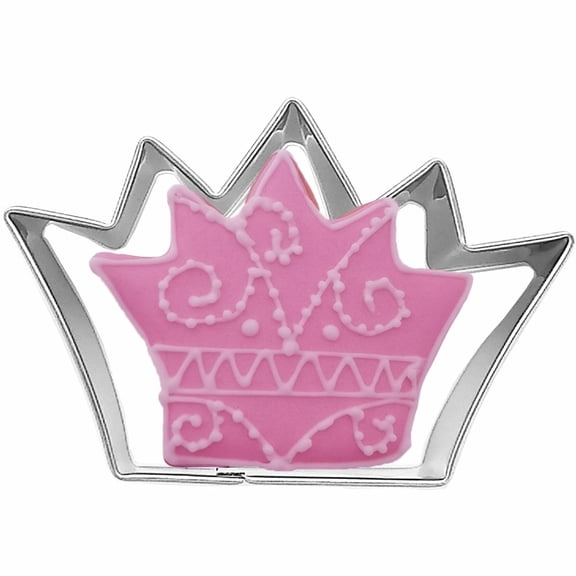 Large Size Crown Shaped Cookie Cutter, Stainless Steel Queen/King/Prince/Princess Crown Cookie Cutter, 4.7 Inches