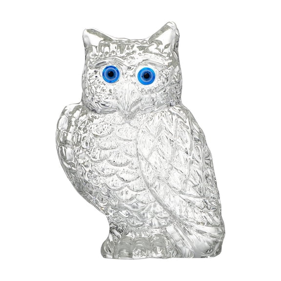 Large Size Crystal Owl Figurine Statues Collectible Home Table Decoration Ornamentfor Home Office Party Decor Collectible Shelf DisplayTransparent