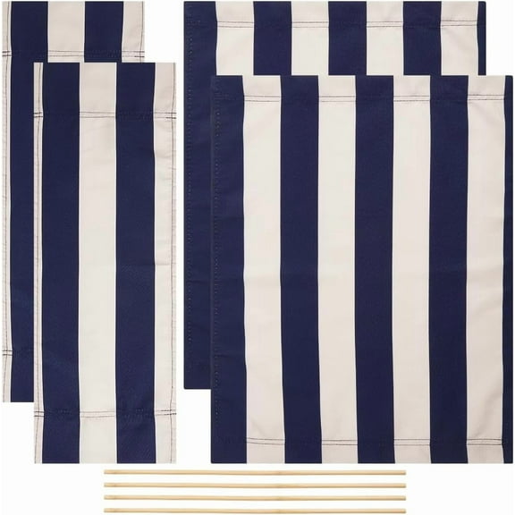 Large Size Directors Chair Covers Canvas Replacement 2 Sets Makeup Artist Chair Seat Cover Cloth Midnight Blue Beige Stripe Home Movie Chair Canvas for Garden Outdoors Accessories Blue