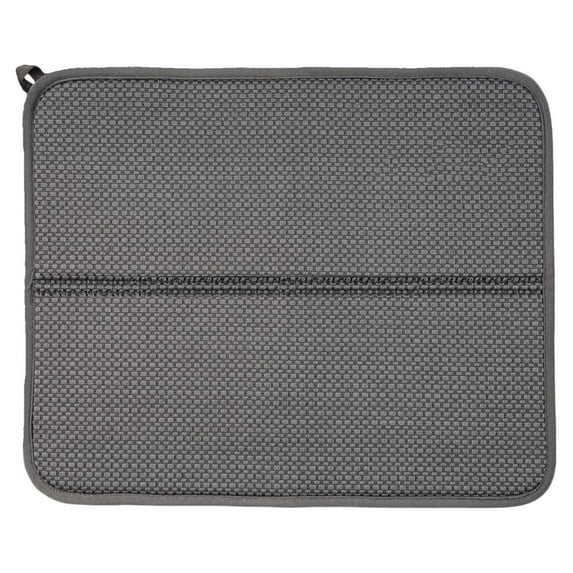 Dish Drying Pad 16*18in,Microfiber Drainer Mat,Countertop Absorbent Mats,Cutlery Drain Mats,Water Insulation Dinnerware Protective Pad,for Home Kitchen Bathroom Counter (Gray)