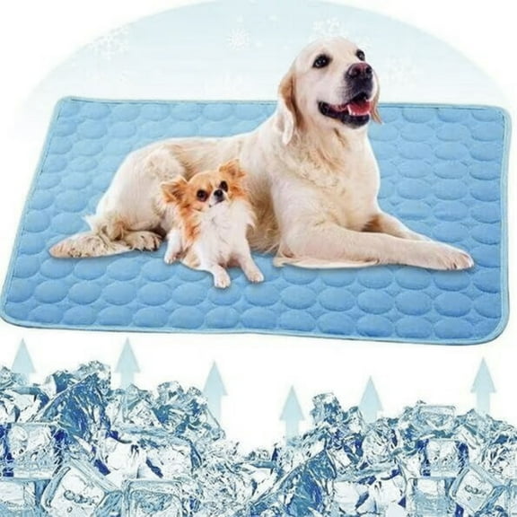 Large Size Dog Cooling Mat, Foldable Self Cooling Pad, no Water or Refrigeration Required, Washable Pet Cooling Pad for Dog, Cat, Rabbit and Guinea Pig Cages(30"Lx23.6"W)