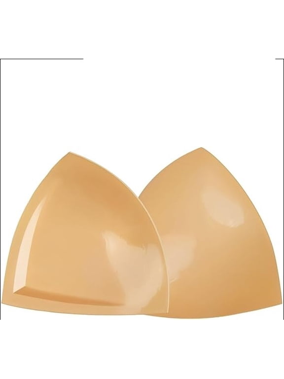 Large Size Double-Sided Sticky Inserts Lightly Padded for D+ Cups, Reusable Adhesive Lifting Bras for Large Bust(Medium)