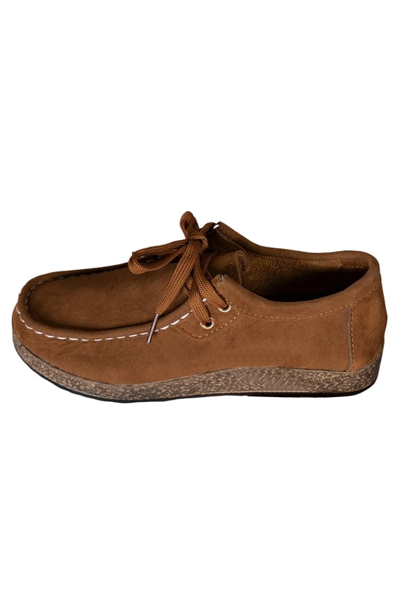 Womens Suede Oxford Shoes Lace up Round Toe Slip on Comfort Casual Driving Moccasins Loafers