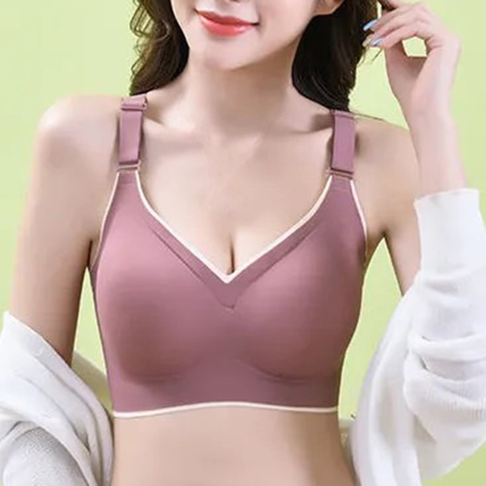 Large Size Full-Coverage Bra for Women Butterfly Back Underwear Without  Steel Ring And Mark Large Vest Bra Gift for Women 50% off Clearance 