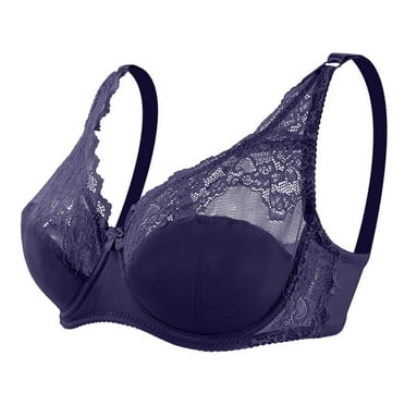 Comfortable Bras for Women Full Coverage Solid Lace Lingerie Bras Plus ...