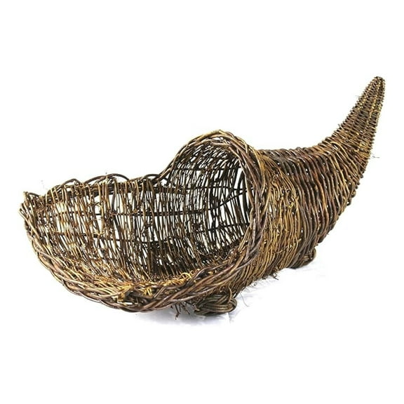 Large-Size Grapevine Cornucopia. The Inside Opening is 10 inches in Diameter so That You can fit Multiple Small Pumpkins, Fruits, Dried Leaves, Flowers, and/or Branches.
