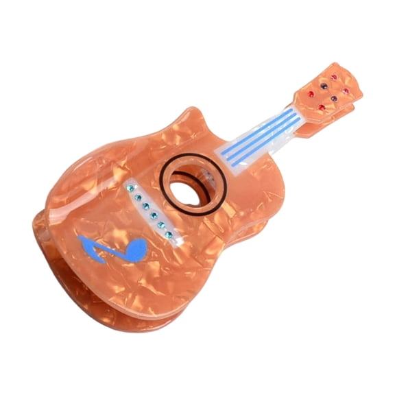 Large Size Guitar Pattern Hair For Slip Acetate Hair Accessories For Women And Teens