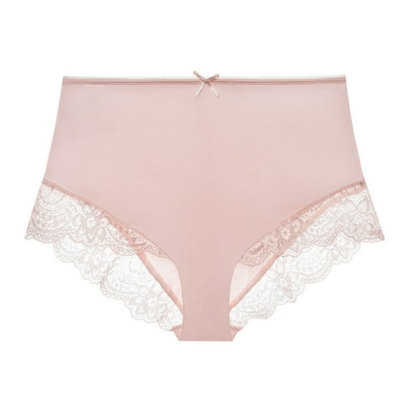 Large Size High Waist Milk Silk Women's Underwear High Waisted Underwear for Women