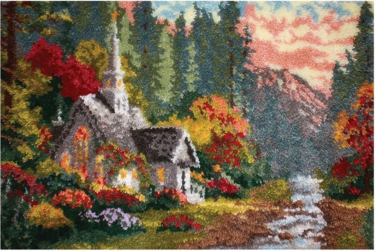 ShowNiceArt Rectangle Latch Hook Rug Kit, Large Size DIY Needlework Craft for Adults & Children, Available in 75×55cm/30*22in and 100×76cm/40*30in
