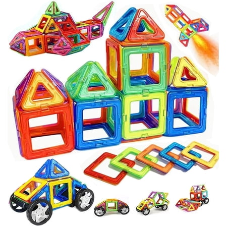 Large Size Magnetic Building Blocks for Above 3 Years Old Boys Girls Upgrade Educational Magnetic Toys Set,Multicolored and Shaped Toys Christmas Birthday Gift Toys for Boys and Girls (60PCS )